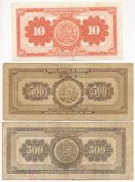 Peru 1958. 10S + 1965. 500S + 1968. 500S T:II-III-
Peru 1958. 10 Soles de Oro + 1965. 500 Soles de ...