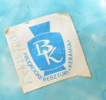 Bodrogkeresztúri kos kaspó, etikettel jelzett, apró hajszál repedés, m: 13 cm