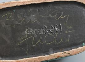 Bártfay Judit: kerámia váza, jelzett, hibátlan, m:13cm