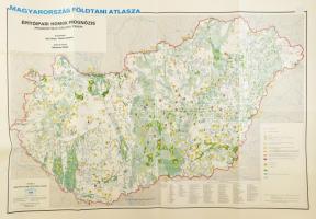 1988 Magyarország építőipari homok prognózis térképe, Magyar Földtani Intézet, 76×112 cm