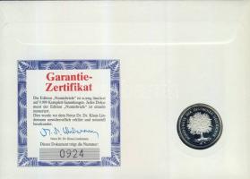 NSZK 1992. "150 éves a Pour le Mérite kitüntetés" Ag emlékérem 12,5g érmés bélyeges boríté...