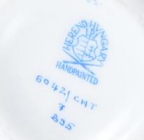 Herendi nyuszis porcelán tojás, jelzett, hibátlan, m: 11 cm