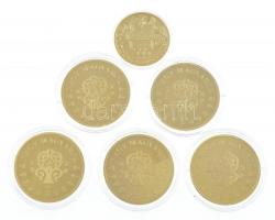 ifj. Szlávics László (1959-) DN "Nagy Magyarok" 5xklf aranyozott Cu-Ni emlékérem (Szent Is...