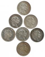 1914KB 1K Ag "Ferenc József" (7x) közte fordított peremfeliratúak T:1-
Adamo K5.1