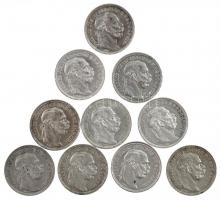 1915KB 1K Ag "Ferenc József" (10x) közte fordított peremfeliratúak T:1-
Adamo K5.1