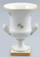 Herendi virág mintás, kratér váza, hibátlan, jelzett. m: 11cm