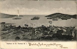 1905 Saint Thomas, Sankt Thomas (Virgin Islands); Harbour (tears)