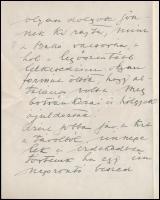 cca 1930 Glatz Oszkár (1872-1958 festőművész, a Képzőművészeti Főiskola tanára autográf gratuláló le...