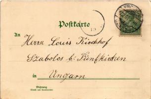 1901 Zwickau, Schwanenteich mit Schloss / swan lake with castle. Kunstverlag Winckler & Voigt Ar...