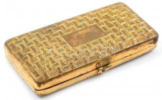 King Gillette Pocket Edition, összecsavarozható borotva, eredeti, gravírozott fém tokjában, XX. sz. ...