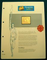 "XI. Olimpiai játékok-Berlin 1936" 3Pf-40Pf komplett sor, összesen 7db klf aranyfóliás bél...