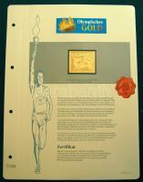 "XI. Olimpiai játékok-Berlin 1936" 3Pf-40Pf komplett sor, összesen 7db klf aranyfóliás bél...