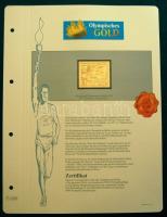 "XI. Olimpiai játékok-Berlin 1936" 3Pf-40Pf komplett sor, összesen 7db klf aranyfóliás bél...