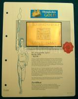 "XI. Olimpiai játékok-Berlin 1936" 3Pf-40Pf komplett sor, összesen 7db klf aranyfóliás bél...