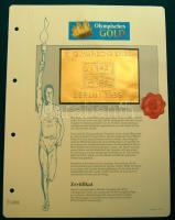 "XI. Olimpiai játékok-Berlin 1936" 3Pf-40Pf komplett sor, összesen 7db klf aranyfóliás bél...