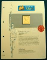 "IX. Olimpiai játékok-Amszterdam 1928" 1 1/2c-30c komplett sor, összesen 8db klf aranyfóli...