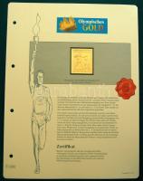 "IX. Olimpiai játékok-Amszterdam 1928" 1 1/2c-30c komplett sor, összesen 8db klf aranyfóli...