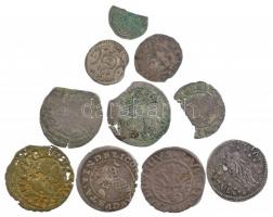 10db-os vegyes, nagyrészt külföldi Ag érmetétel a 16-18. századból, közte Német Államok / Augsburg 1636. 2kr Ag (1,01g) + Raguzai Köztársaság 1627. 1gr Ag (0,70g) T:2-,3 több közülük törött  10pcs of mixed, mostly foreign Ag coin lot from the 16th-18th century, in it German States / Augsburg 1636. 2 Kreuzer Ag (1,01g) + Republic of Ragusa 1627. 1 Grosetto Ag (0,70g) C:VF,F several of them are broken