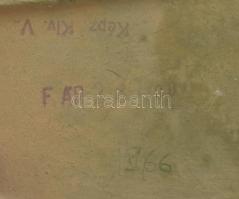 Gondos József: Nő. Terrakotta, jelzett, Ragasztott két helyen (lába, haja), m:19cm