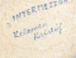 Kelemen Kristóf: Nő. Terrakotta, jelzett, Kopásnyomokkal, m:34cm