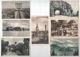 20 db RÉGI külföldi város képeslap vegyes minőségben / 20 pre-1945 European town-view postcards in mixed quality