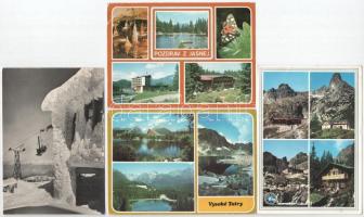 22 db MODERN Magas Tátra képeslap, nagyalakúak is / 22 modern Vysoké Tatry postcards (High Tatras), some big sized too