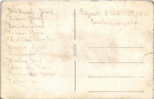 ~1950 Újpesti Előre FC labdarúgó csapata, focicsapat: Kakuszi József, Takács József, Takács Géza, Le...