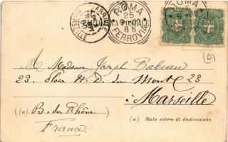 1900 Roma, Rome; Sepolero di Cecilia Metella, Via Appia, Pantheon d'Agrippa, Tempio di Vesta. C...