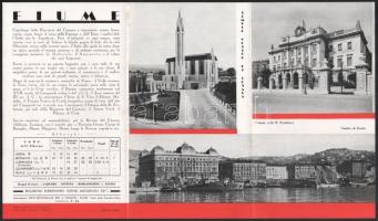 1938 Fiumei fekete-fehér fényképekkel, kihajtható prospektus. Olasz nyelven