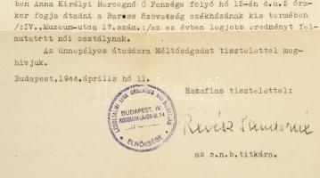 VÉDETT!!! cca 1941-1943 Dinnyés Lajos (1901-1961) karpaszományos őrmester, későbbi miniszterelnök, k...