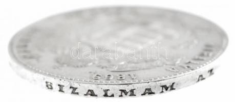 1869KB 1Ft Ag "Ferenc József / Angyalos címer" Körmöcbánya T:2 portré oldalon két helyen f...