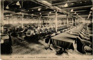 Le Havre, Compagnie Transatlantique "La Lorraine", Le Salon / steamship, interior (EK)