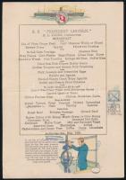 1930 S.S. President Lincoln tengeri utasszállító hajó kétoldalas reklámja