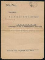 1943 Az orosz frontról írt tábori postai levelezőlap