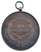 ~1870. "Ferenc József I. osztályú Ezüst Vitézségi Érem" peremén jelzett Ag kitüntetés
mel...