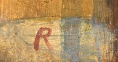 Rác András (1926-2013): Szentendre. Vegyes technika, papír. Jelezve balra lent. Sérült. Kartonra kas...