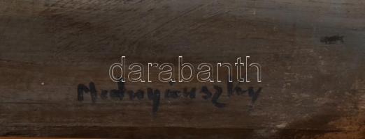 Mednyánszky jelzéssel: Vízparti ősz. Olaj, fa, kissé sérült. Kopott, laza fa keretben. 41,5x61 cm