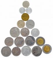 Olaszország 1950-1996. 1L-500L (18db, közte forgalmi emlékpénzek) T:1--3 Italy 1950-1996. 1 Lira - 500 Lire (18pcs, within circulating commemorative coins) C:AU-F