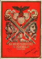 1939 Tag der Deutschen Kunst, München / German Art Exhibition, NSDAP German Nazi Party propaganda, swastika s: Kaspar + So. Stpl. (EB)