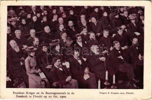 President Krüger en de Boerengeneraals in de Domkerk te Utrecht op 10. Oct. 1902. (tear)