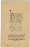 1942 Karácsonya Harcoló honvédeinké és hozzátartozóiké; levente szimbólumokkal, hajtható lap / WWII ...