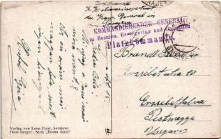 1917 Bosna Saraj / Bosnian folklore art postcard, lady s: Hans Berger + "Kommandierender Genera...