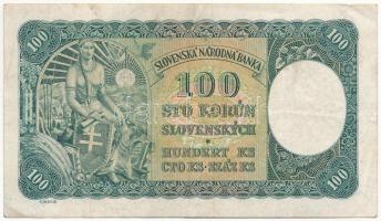 Szlovákia 1940. 100K T:III  Slovakia 1940. 100 Korun C:F