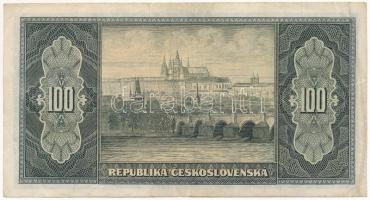 Csehszlovákia 1945. 100K T:III 
Czechoslovakia 1945. 100 Korun C:F 
Krause P#63