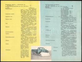 cca 1950-1960 ZIL 157-es három tengelyes összkerék-meghajtású katonai teherautó többnyelvű prospektu...