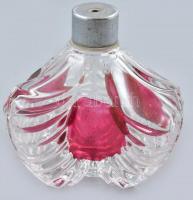 Parfümös üveg, szerelék nélkül, kopott, m: 11 cm