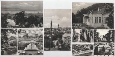 75 db MODERN magyar fekete-fehér retro város képeslap / 75 modern black and white town-view postcards