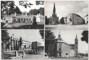 62 db MODERN magyar fekete-fehér retro város képeslap / 62 modern black and white town-view postcards