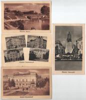 24 db MODERN magyar képeslap vegyes minőségben, Képzőművészeti Alap / 24 modern Hungarian town-view postcards in mixed quality