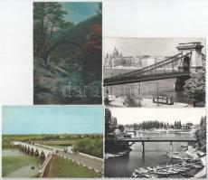 15 db MODERN magyar és külföldi képeslap hidakkal + 1 3D lap / 15 modern Hungarian and foreign postcards with bridges + 1 dimensional 3D card